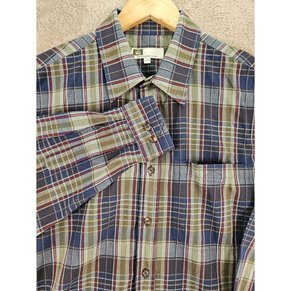 Tilley Other - Tilley CoolMax Shirt Button-down Blue Green Red Multicolor Plaid Men's Size L